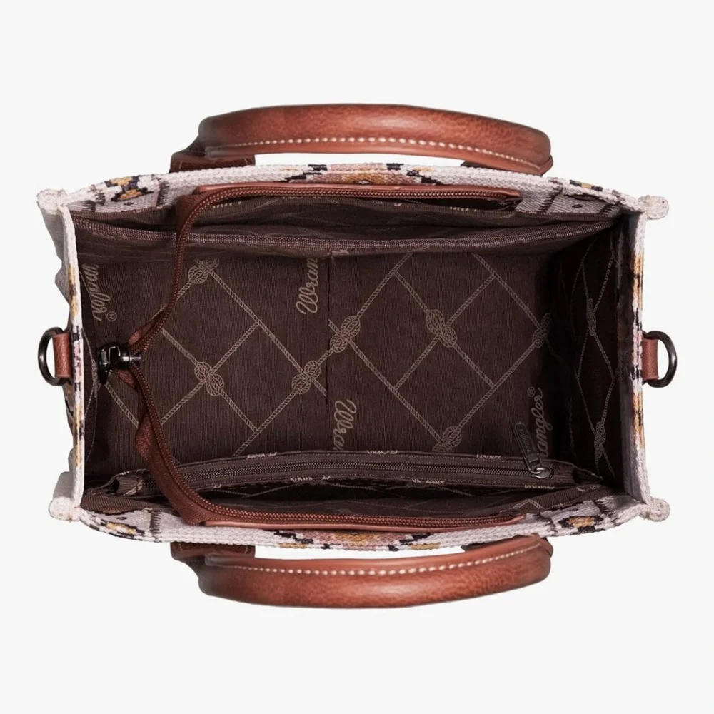 NWT! Wrangler Cream Aztec/Southwestern
Tote Handbag, Crossbody and Storage Bag - Picture 8 of 12